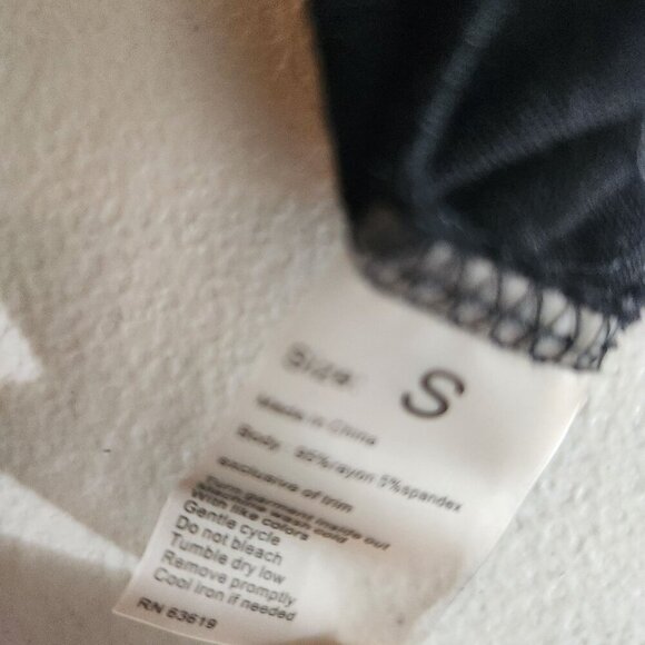 New Year New Day New Goals Black Womens T-Shirt By Just Be Free Size S - Picture 4 of 15